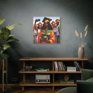 Graduation Canvas Art, Celebratory Wall Decor, College Graduation Gift, Personalized Room Decoration, Unique Art for Graduates