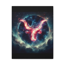 Load image into Gallery viewer, Astrological Taurus Canvas Print | Zodiac Wall Art, Home Decor, Gift for Astrology Lovers, Cosmic Decor, Unique Taurus Art
