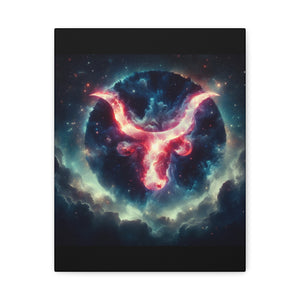 Astrological Taurus Canvas Print | Zodiac Wall Art, Home Decor, Gift for Astrology Lovers, Cosmic Decor, Unique Taurus Art