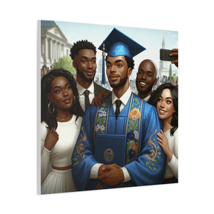 Graduation Celebration Canvas Wall Art, Personalized Gift, Home Décor, Graduation Keepsake, Unique Family Portrait