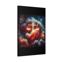 Load image into Gallery viewer, Cosmic Balance Canvas Wall Art - Celestial Decor, Zodiac Gift, Space Wall Art, Libra Astrology, Home Aesthetic
