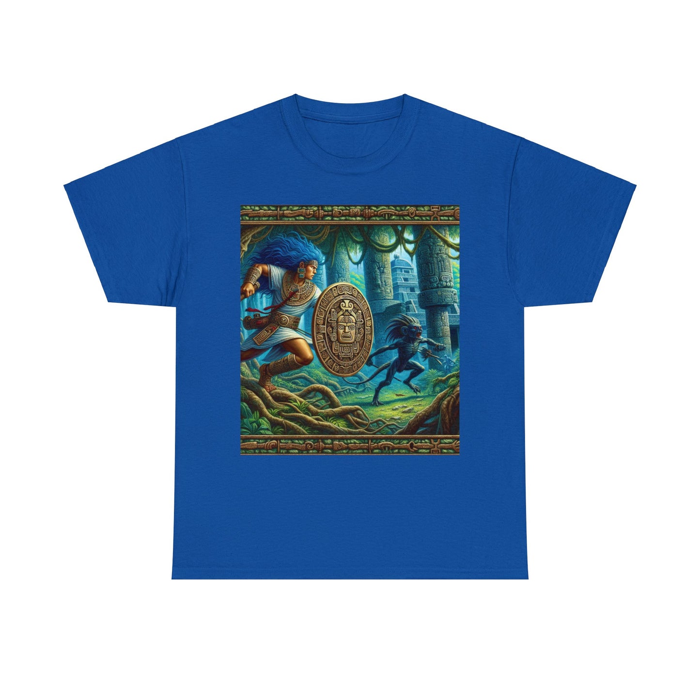 Aquarius Aztec (4) Unisex Heavy Cotton Tee