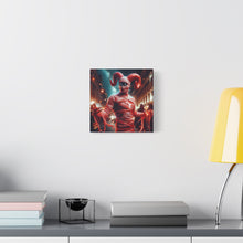 Load image into Gallery viewer, Halloween Themed Canvas Art, Spooky Decor, Unique Wall Hanging, Haunted House Artwork, Gift for Halloween Lovers, Fright Night Decor
