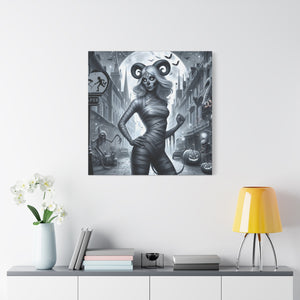 Canvas Print - Halloween Capricorn Astrology Mummy