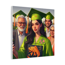 Load image into Gallery viewer, Graduation Canvas Print, Personalized Gift, Wall Art for Graduate, Celebration Decor, Matriculation Memory
