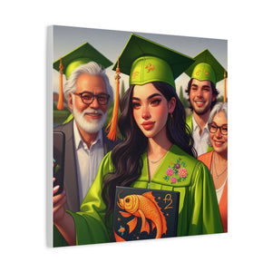 Graduation Canvas Print, Personalized Gift, Wall Art for Graduate, Celebration Decor, Matriculation Memory