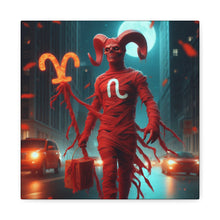 Load image into Gallery viewer, Canvas Wall Art, Aries Decor, Zodiac Gift, Home Wall Decor, Astrological Artwork
