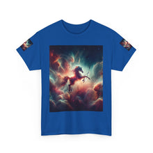 Load image into Gallery viewer, Sagittarius Galactic Unicorn Tee - Unisex Cotton T-Shirt for Cosmic Lovers, Fantasy Fans, Trendy Apparel, Astral War Merch, Gift for All Occasions
