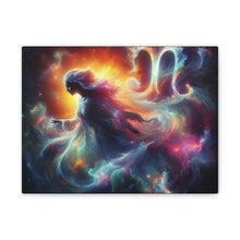 Load image into Gallery viewer, Galactic Zodiac Virgo Canvas Art, Astrology Decor, Horoscope Wall Art, Cosmic Home Decor, Celestial Gift for Space Lovers
