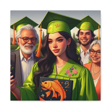 Load image into Gallery viewer, Graduation Canvas Print, Personalized Gift, Wall Art for Graduate, Celebration Decor, Matriculation Memory
