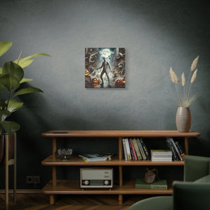 Spooky Mummy Art Canvas Print | Halloween Home Decor, Fall Wall Art, Unique Gift, Framed Mummy Artwork, Creepy Halloween Decor