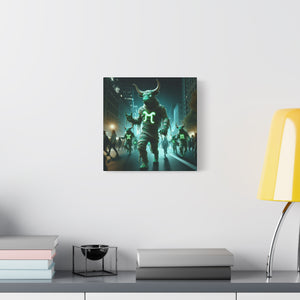 Mystical Taurus Canvas Wall Art, Zodiac Decor, Home Wall Decoration, Gift for Astrology Lovers, Unique Art Piece
