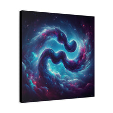 Load image into Gallery viewer, Galactic Aquarius Canvas Art Print, Cosmic Wall Decor, Nebula Artwork, Home Office Decor, Space Themed Gift
