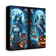 Load image into Gallery viewer, Aquarius Halloween Canvas Wall Art, Spooky Decor, Unique Gift, Home Decoration, Witch Theme Art, Perfect for Fall, Mysterious Vibe
