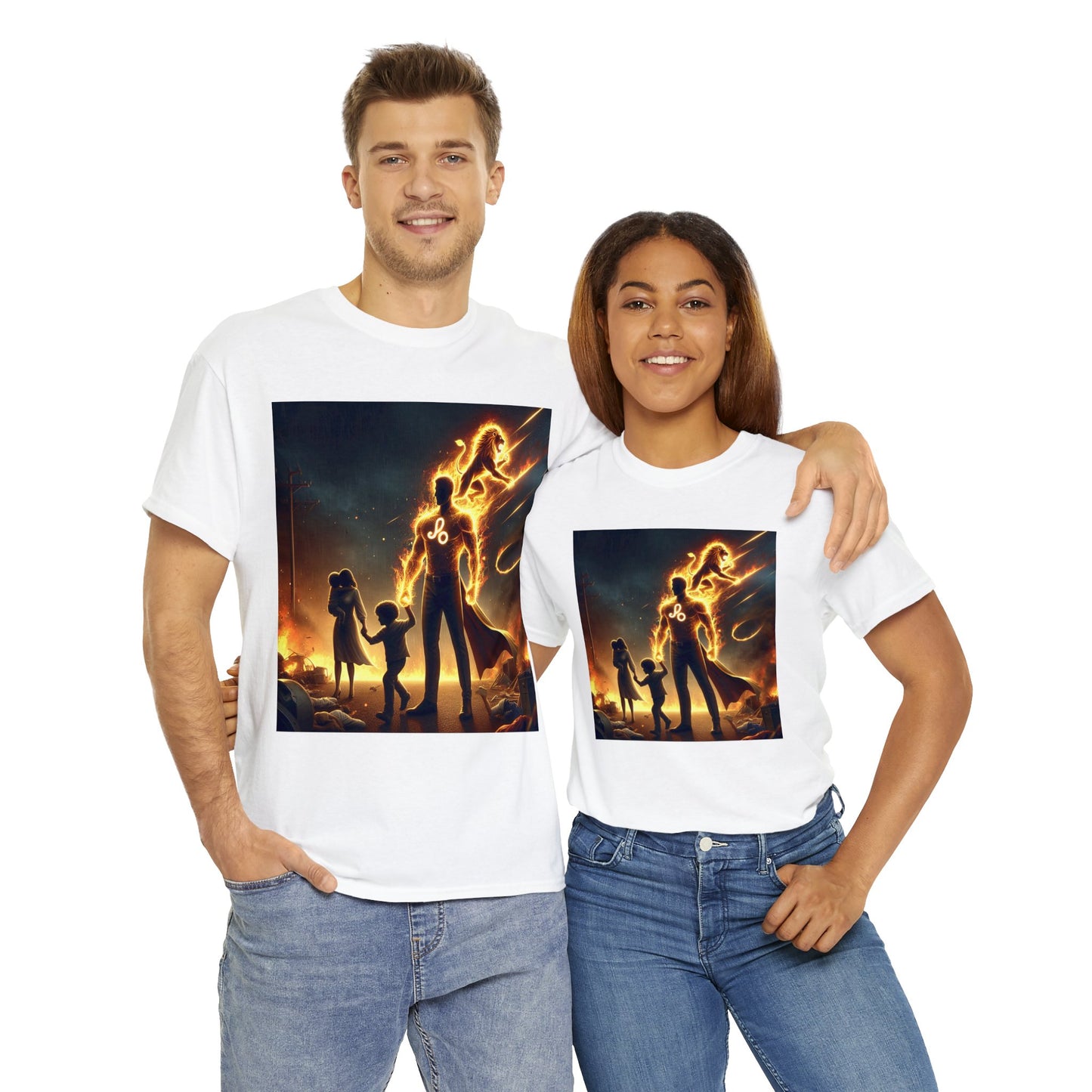 Leo Father's Day (3) Unisex Heavy Cotton Tee