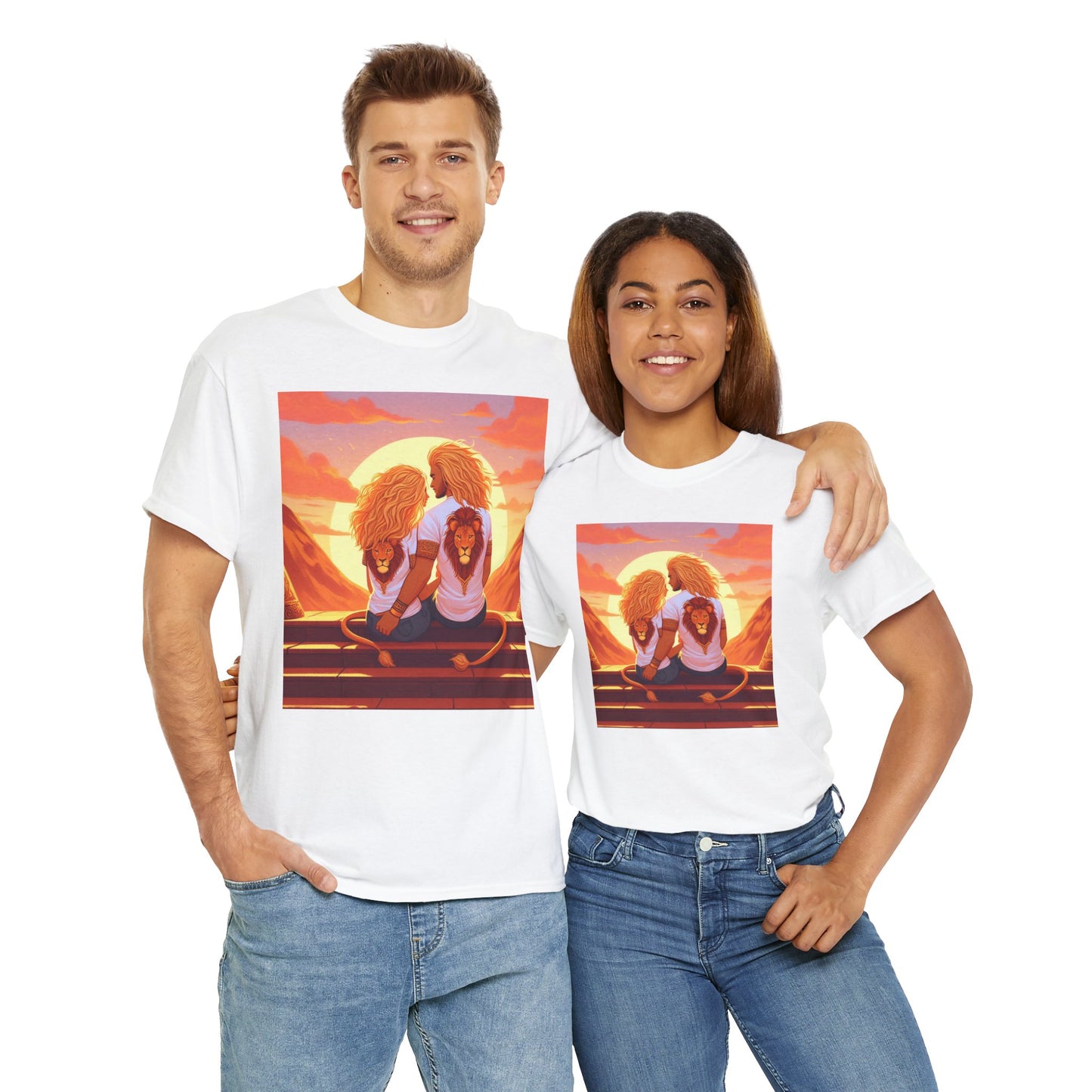 Leo Valentine's Day (7) Unisex Heavy Cotton Tee