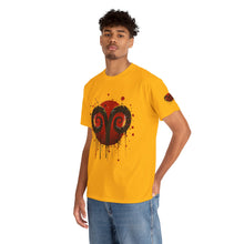 Load image into Gallery viewer, Aries Heart Tee, Unisex Heavy Cotton T-Shirt, Astrology Gift, Birthday Present, Graphic Tee, Casual Wear, Unique Design
