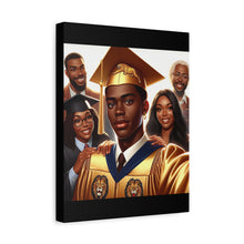 Load image into Gallery viewer, Graduation Celebration Canvas Print, Wall Art for Graduates, Custom Home Decor, Graduation Gift, College Hero Portrait, Family Love Display
