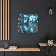 Load image into Gallery viewer, Mystical Mummy Canvas Art | Gothic Home Decor, Halloween Wall Art, Witchy Gift, Unique Art Print, Spooky Vibes, Mummy Themed Decor
