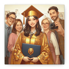 Load image into Gallery viewer, Graduation Canvas Print, Personalized Gift, Graduation Decor, Student Artwork, Wall Art for Celebrations
