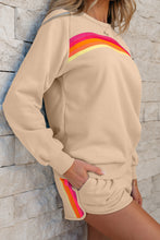 Load image into Gallery viewer, Beau Blue Accent Pullover and Shorts Two Piece Casual Set
