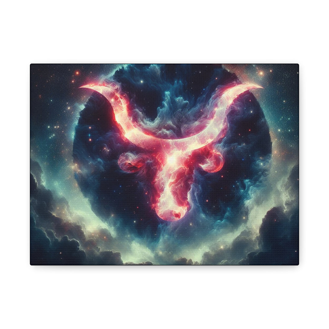 Astrological Taurus Canvas Print | Zodiac Wall Art, Home Decor, Gift for Astrology Lovers, Cosmic Decor, Unique Taurus Art