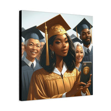 Load image into Gallery viewer, Graduation Canvas Art, Graduation Gift for Her, High School Graduation Decor, College Grad Wall Art, Inspirational Graduation Gift
