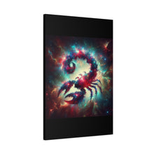 Load image into Gallery viewer, Astrological Scorpion Canvas Art Print, Zodiac Wall Decor, Astrology Gift, Cosmic Home Decor, Celestial Artwork
