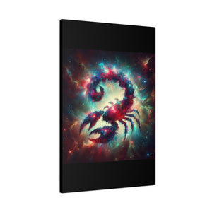 Astrological Scorpion Canvas Art Print, Zodiac Wall Decor, Astrology Gift, Cosmic Home Decor, Celestial Artwork