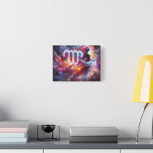 Load image into Gallery viewer, Cosmic Virgo Canvas Art, Zodiac Wall Decor, Astrology Gift for Her, Spiritual Home Decor, Artistic Virgo Print

