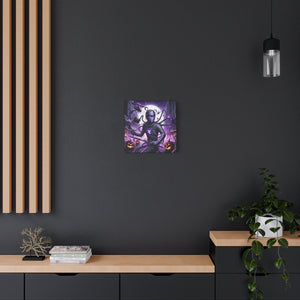 Ninja Halloween Wall Art, Frightening Home Decor, Glow-in-the-Dark Canvas