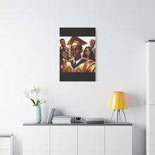 Load image into Gallery viewer, Graduation Celebration Canvas Print, Wall Art for Graduates, Custom Home Decor, Graduation Gift, College Hero Portrait, Family Love Display
