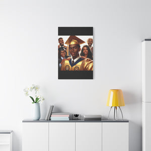 Graduation Celebration Canvas Print, Wall Art for Graduates, Custom Home Decor, Graduation Gift, College Hero Portrait, Family Love Display