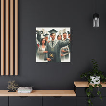 Load image into Gallery viewer, Graduation Canvas Print, Gift for Grads, Wall Art for Celebrations, Proud Graduate Decor, Customizable Artwork
