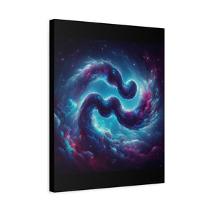 Galactic Aquarius Canvas Art Print, Cosmic Wall Decor, Nebula Artwork, Home Office Decor, Space Themed Gift