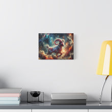Load image into Gallery viewer, Celestial Aries Ram Canvas Art, Zodiac Decor, Astrological Wall Art, Gift for Astrology Lovers, Cosmic Home Decor, Unique Art Piece
