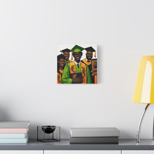 Graduation Canvas Print, Celebratory Artwork for Graduates, Stylish Home Decor, Gift for Graduates, Unique Wall Art