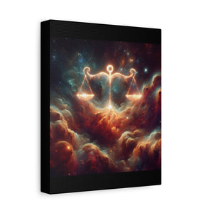 Celestial Libra Canvas Art, Zodiac Decor for Astrology Lovers, Modern Wall Art, Cosmic Balance Artwork, Gift for Libra Sign