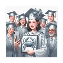 Load image into Gallery viewer, Graduation Canvas Art, Celebratory Wall Decor, Gift for Grads, Personalized Graduation Art, Unique Grad Gift
