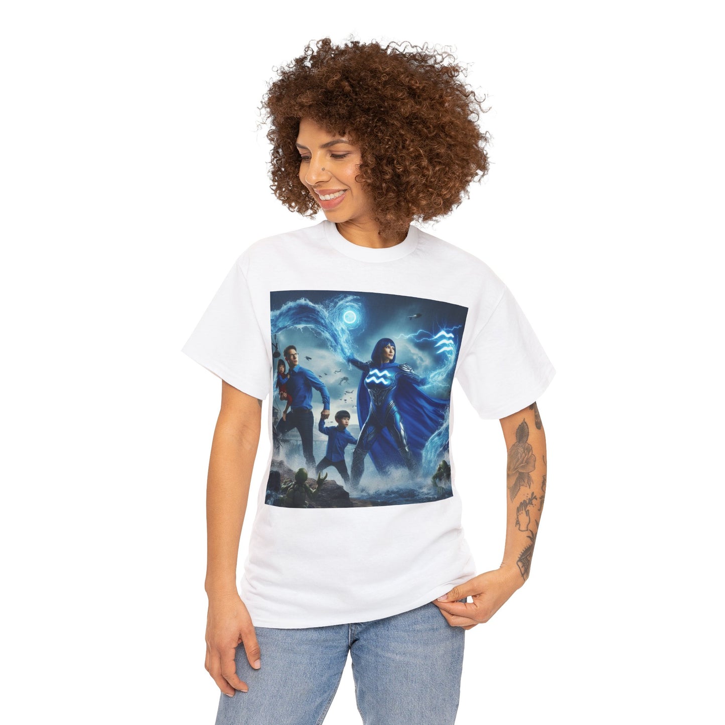 Aquarius Mother's Day (1) Unisex Heavy Cotton Tee