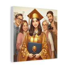 Load image into Gallery viewer, Graduation Canvas Print, Personalized Gift, Graduation Decor, Student Artwork, Wall Art for Celebrations
