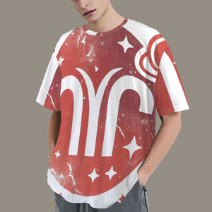 Aries Round Neck Loose T-Shirt