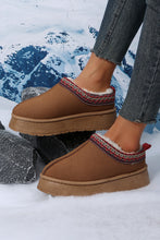 Load image into Gallery viewer, Black Contrast Print Suede Plush Lined Snow Boots
