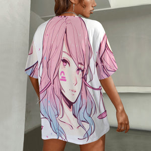 Libra Round Neck Loose T-Shirt (Rough Sketch)