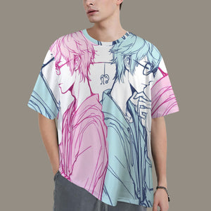 Libra Round Neck Loose T-Shirt (Rough Sketch)