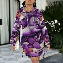 Load image into Gallery viewer, Designer (17) Sagittarius long sleeve hooded drawstring sweatshirt dress
