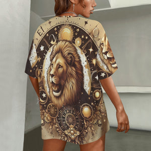 Leo Round Neck Loose T-Shirt
