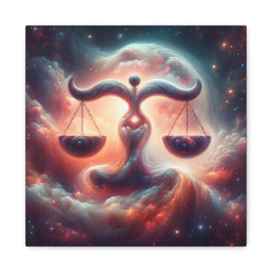 Cosmic Balance Canvas, Wall Art, Astrology Decor, Libra Artwork, Spiritual Decor, Home Decor