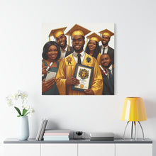 Load image into Gallery viewer, Graduation Celebration Canvas Art, Custom Wall Decor for Graduates, Gift for Newly Graduated, Inspirational Graduate Wall Art, [...]
