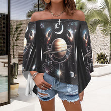 Load image into Gallery viewer, Design 159383639 Scorpio Off Shoulder Trumpet Sleeve Blouse
